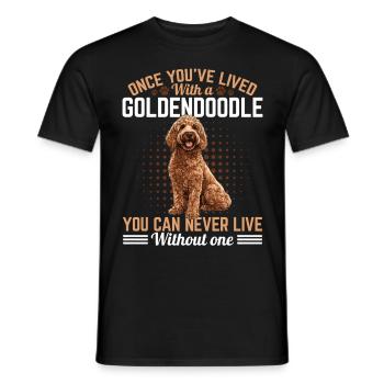 Propriétaire de chien Goldendoodle - T-shirt homme - noir - Devant - AI Model Male 178 light (178cm)