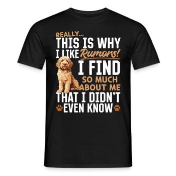 Propriétaire de chien Goldendoodle - T-shirt homme - noir - Devant - AI Model Male 178 light (178cm)