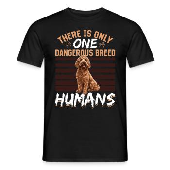 Propriétaire de chien Goldendoodle - T-shirt homme - noir - Devant - AI Model Male 178 light (178cm)