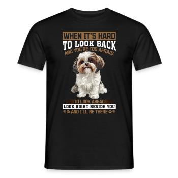 Propriétaire de chien Shih Tzu - T-shirt homme - noir - Devant - AI Model Male 178 light (178cm)
