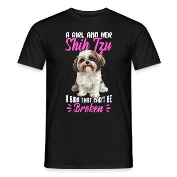 Propriétaire de chien Shih Tzu - T-shirt homme - noir - Devant - AI Model Male 178 light (178cm)