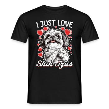 Propriétaire de chien Shih Tzu - T-shirt homme - noir - Devant - AI Model Male 178 light (178cm)