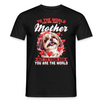 Propriétaire de chien Shih Tzu - T-shirt homme - noir - Devant - AI Model Male 178 light (178cm)