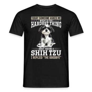 Propriétaire de chien Shih Tzu - T-shirt homme - noir - Devant - AI Model Male 178 light (178cm)