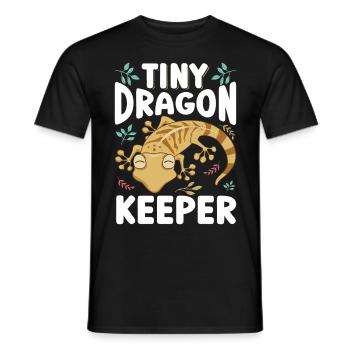 Leopardengecko Dinosaurier Lustige Leopard Gecko - Männer T-Shirt - Schwarz - Vorne - AI Model Male 178 light (178cm)