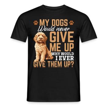 Propriétaire de chien Goldendoodle - T-shirt homme - noir - Devant - AI Model Male 178 light (178cm)