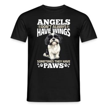 Propriétaire de chien Shih Tzu - T-shirt homme - noir - Devant - AI Model Male 178 light (178cm)