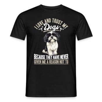 Propriétaire de chien Shih Tzu - T-shirt homme - noir - Devant - AI Model Male 178 light (178cm)