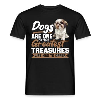 Propriétaire de chien Shih Tzu - T-shirt homme - noir - Devant - AI Model Male 178 light (178cm)