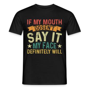 Présenter - T-shirt homme - noir - Devant - AI Model Male 178 light (178cm)