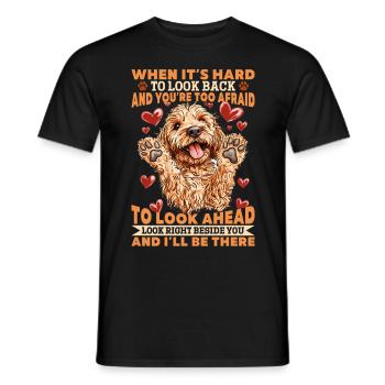 Propriétaire de chien Goldendoodle - T-shirt homme - noir - Devant - AI Model Male 178 light (178cm)