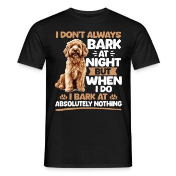 Propriétaire de chien Goldendoodle - T-shirt homme - noir - Devant - AI Model Male 178 light (178cm)
