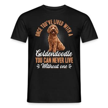 Propriétaire de chien Goldendoodle - T-shirt homme - noir - Devant - AI Model Male 178 light (178cm)