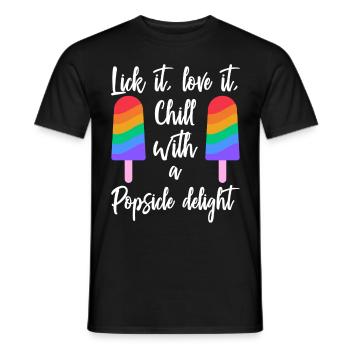 Glace d’été Popsicle Drôle Crème Glacée Plage Pool Party - T-shirt homme - noir - Devant - AI Model Male 178 light (178cm)