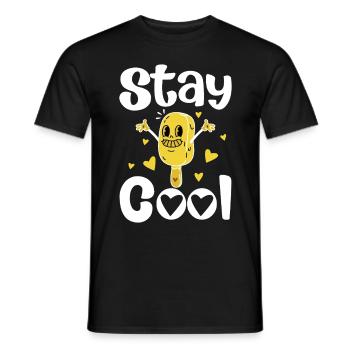 Glace d’été Popsicle Drôle Crème Glacée Plage Pool Party - T-shirt homme - noir - Devant - AI Model Male 178 light (178cm)
