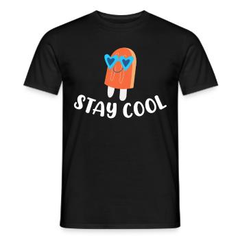 Glace d’été Popsicle Drôle Crème Glacée Plage Pool Party - T-shirt homme - noir - Devant - AI Model Male 178 light (178cm)