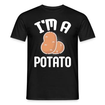 Funny potato costume potato - Men's T-Shirt - black - Front - AI Model Male 178 light (178cm)