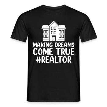 Real Estate Agents Real Estate Agents - Men's T-Shirt - black - Front - AI Model Male 178 light (178cm)