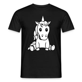 Unicorn Unicorns Mythical Creature Child Children - Men's T-Shirt - black - Front - AI Model Male 178 light (178cm)
