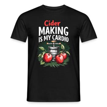Cidre is my Cardio Fabrication du Cidre Humour - Männer T-Shirt - Schwarz - Vorne - AI Model Male 178 light (178cm)