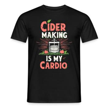 La fabrication du cidre est mon cidre cardio drôle - T-shirt homme - noir - Devant - AI Model Male 178 light (178cm)