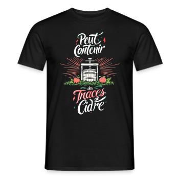 Peut Contenir des Traces de Cidre Humour - Männer T-Shirt - Schwarz - Vorne - AI Model Male 178 light (178cm)