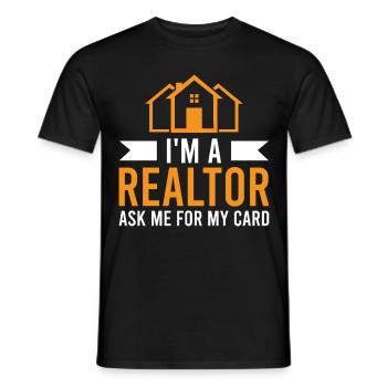 Agents immobiliers Agents immobiliers - T-shirt homme - noir - Devant - AI Model Male 178 light (178cm)