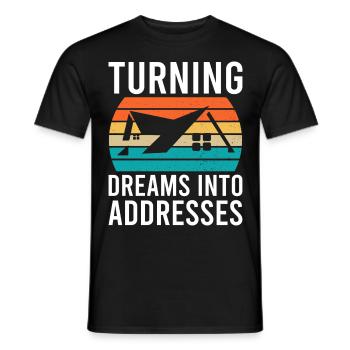 Agents immobiliers Agents immobiliers - T-shirt homme - noir - Devant - AI Model Male 178 light (178cm)