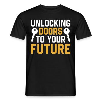 Agents immobiliers Agents immobiliers - T-shirt homme - noir - Devant - AI Model Male 178 light (178cm)