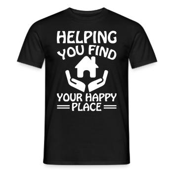 Agents immobiliers Agents immobiliers - T-shirt homme - noir - Devant - AI Model Male 178 light (178cm)