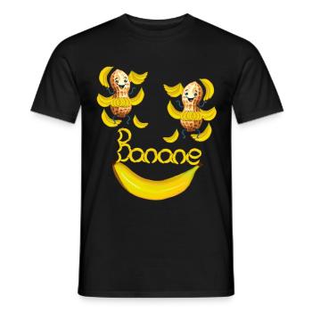 Happy Dancing Dance Banana Fruit Fruit Children - Men's T-Shirt - black - Front - AI Model Male 178 light (178cm)