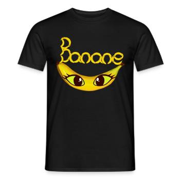 Banana Banana Fruit Fruit Fruits Funny - Men's T-Shirt - black - Front - AI Model Male 178 light (178cm)