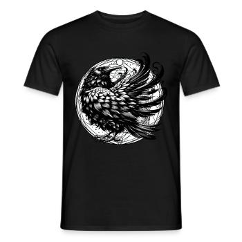 mystisch Halloween Rabe Krähe Krähen Magie okkult - Männer T-Shirt - Schwarz - Vorne - AI Model Male 178 light (178cm)