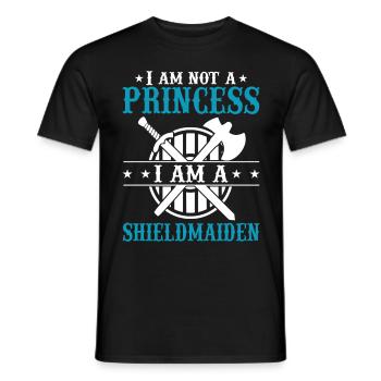 Shieldmaiden Lagertha Germanische Kriegerin - Männer T-Shirt - Schwarz - Vorne - AI Model Male 178 light (178cm)