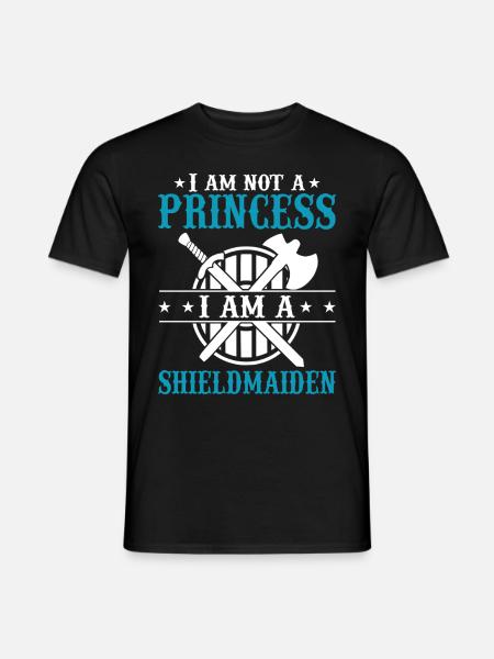 Shieldmaiden Lagertha Germanische Kriegerin - Männer T-Shirt - Schwarz