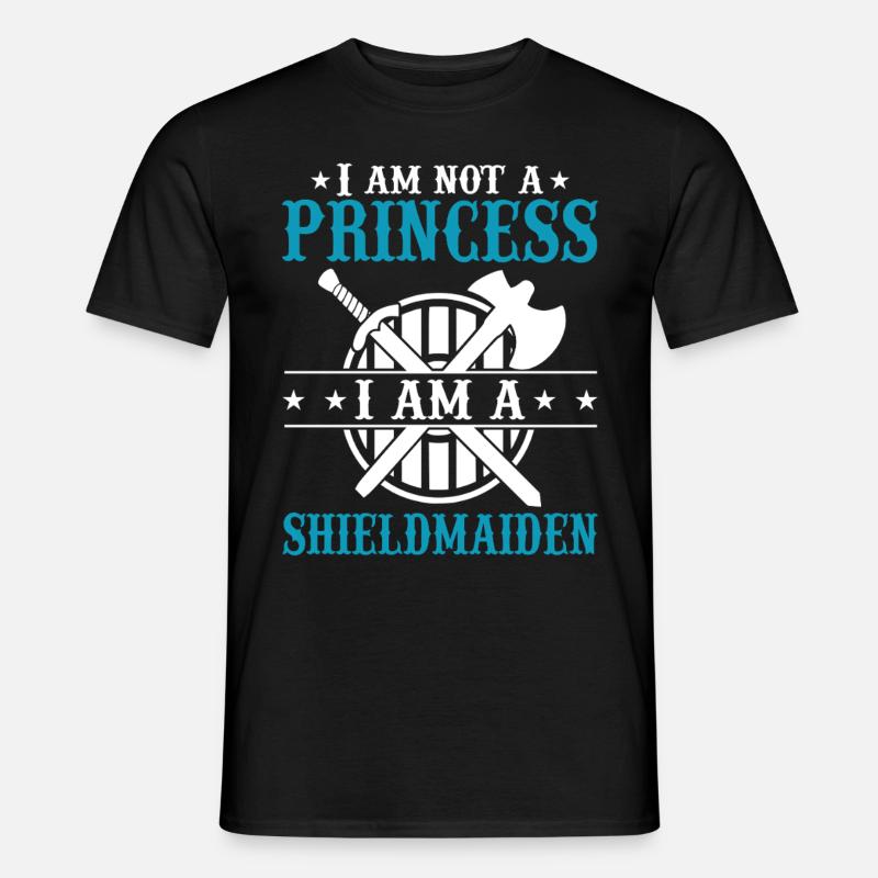 Shieldmaiden Lagertha Germanische Kriegerin - Männer T-Shirt - Schwarz