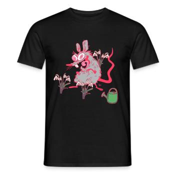 Rat de jardin perce-neige Printemps Jardinier - T-shirt homme - noir - Devant - AI Model Male 178 light (178cm)