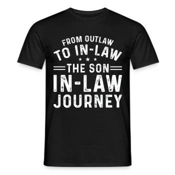 Fils préféré : père, mère, belle-mère - T-shirt homme - noir - Devant - AI Model Male 178 light (178cm)