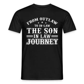 Fils préféré : père, mère, belle-mère - T-shirt homme - noir - Devant - AI Model Male 178 light (178cm)