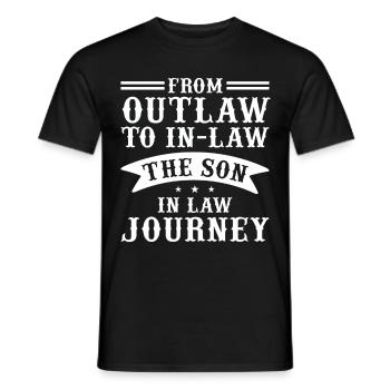Fils préféré : père, mère, belle-mère - T-shirt homme - noir - Devant - AI Model Male 178 light (178cm)