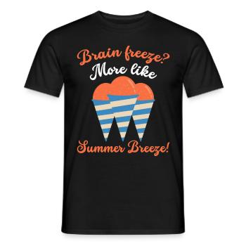Schneekegel Eis Eis Am Stiel Cream Beach - Männer T-Shirt - Schwarz - Vorne - AI Model Male 178 light (178cm)