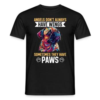 Mignon propriétaire de chien carlin - T-shirt homme - noir - Devant - AI Model Male 178 light (178cm)