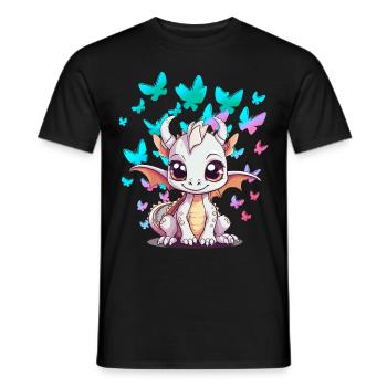Baby Dragon Dragon Child Kids Toddler Insects - Men's T-Shirt - black - Front - AI Model Male 178 light (178cm)