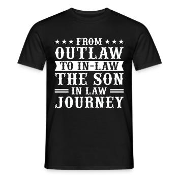 Fils préféré : père, mère, belle-mère - T-shirt homme - noir - Devant - AI Model Male 178 light (178cm)
