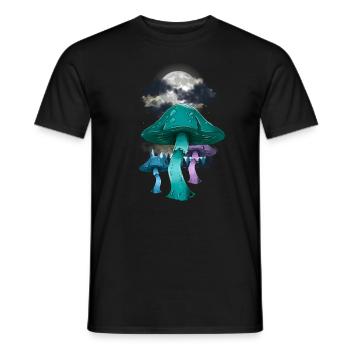 mystisch Wald Pilze Natur Naturliebhaber Halloween - Männer T-Shirt - Schwarz - Vorne - AI Model Male 178 light (178cm)
