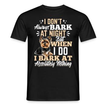 Yorkshire Terrier Propriétaire d’un chien Yorkie - T-shirt homme - noir - Devant - AI Model Male 178 light (178cm)