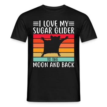 Sugar glider - Men's T-Shirt - black - Front - AI Model Male 178 light (178cm)