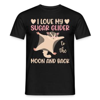 Sugar glider - Men's T-Shirt - black - Front - AI Model Male 178 light (178cm)
