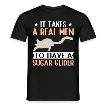 Sugar glider - Men's T-Shirt - black - Front - AI Model Male 178 light (178cm)