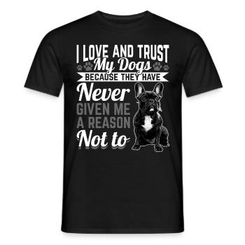 Bouledogue français Frenchie Propriétaire de chien - T-shirt homme - noir - Devant - AI Model Male 178 light (178cm)